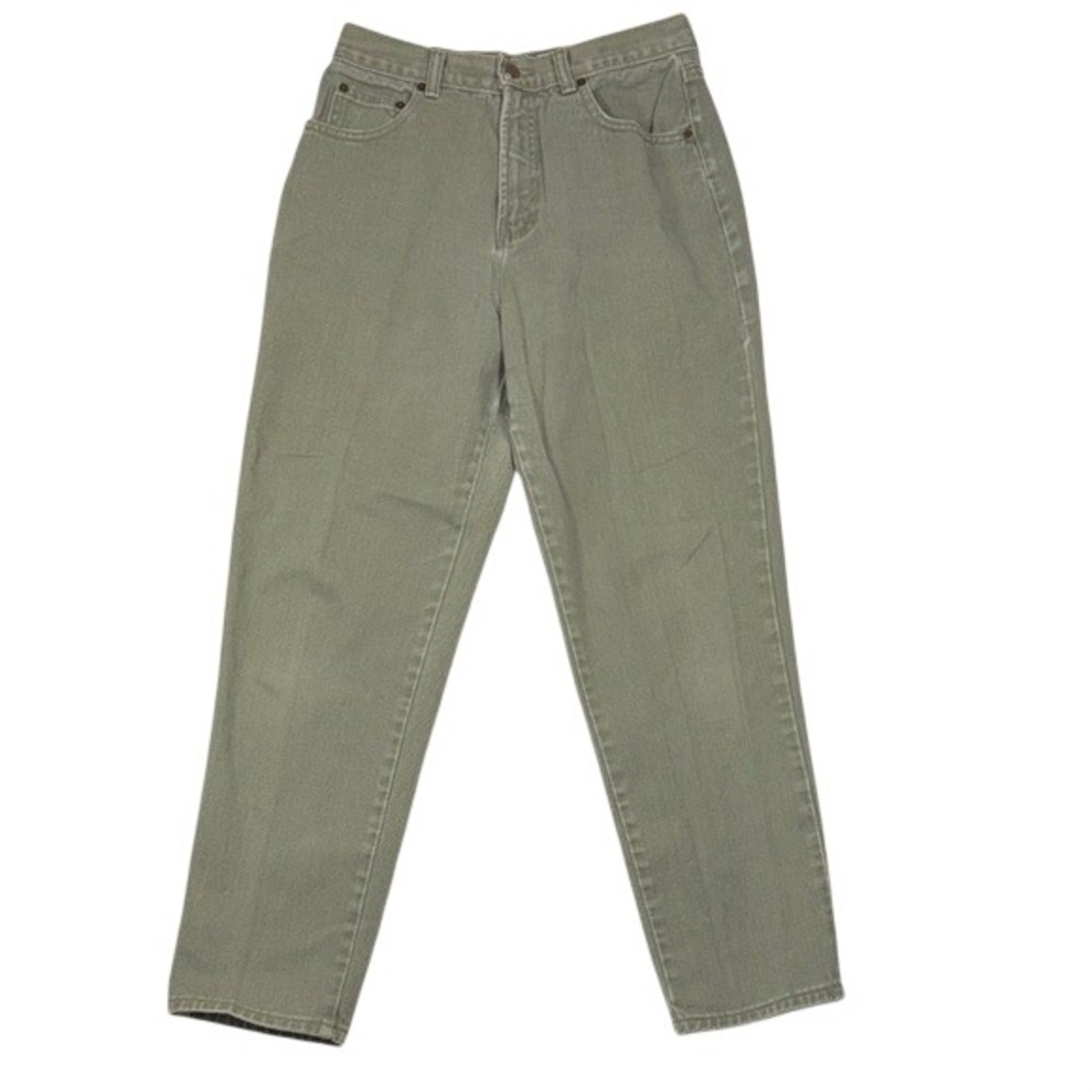 Best American Clothing Co Vintage 90s High Rise Tapered Mom Jeans Olive Green 11